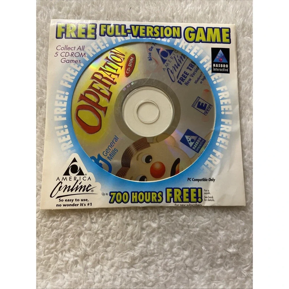 General Mills Operation AOL PC CD Game Hasbro Interactive New Sealed NIP NOS